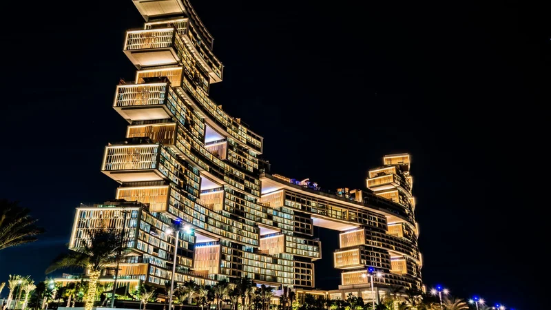 Hotel rooftop chiller and HVAC plant, Dubai.
